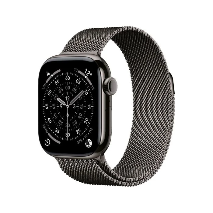 Apple Watch Series 11 GPS + Cellular 46mm Slate Titanium Case with Slate Milanese Loop - S/M